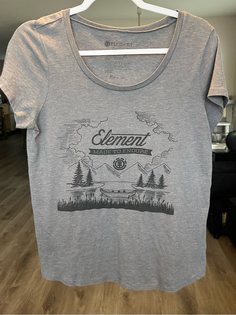 Element Gray Short-Sleeve Graphic Tee - Nature Print